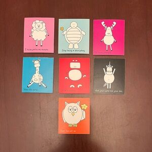 Set of 7 Hug and Kiss Designs Magnets *offensive language warning *